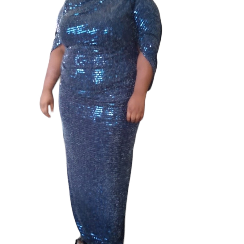 R and M Richard forms Long dress glitter